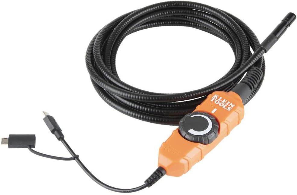 Klein Tools ET20 WIfi Borescope Inspection Camera with Rechargeable Lithium-Ion Battery and On-Board LED Lights