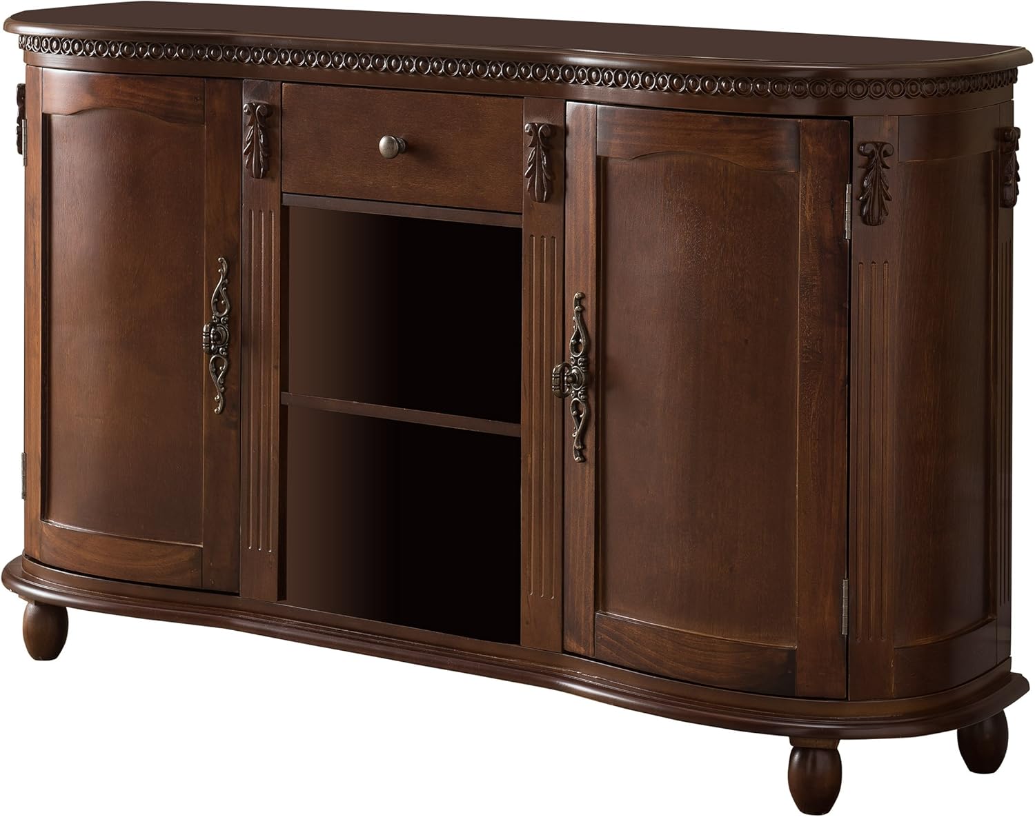 Kings Brand Furniture - Wood Buffet Server/Sideboard Console Table Cabinet, Walnut