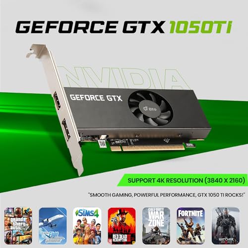 BTO RGB Gaming Desktop PC Bundle - Intel Core i5 6th Gen, 16GB DDR4 Ram, 1TB SSD, NVIDIA GeForce GTX 1050 Ti 4GB, New 24-inch Monitor - Prebuilt Gaming Computer, RGB Set - Windows 11 Pro (Renewed)