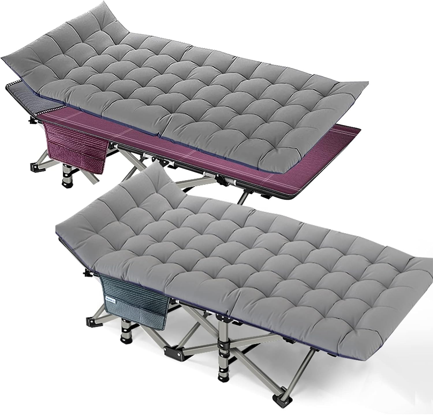 Folding Camping Cots for Adults Heavy Duty cot with Carry Bag, Portable Sleeping Bed for Camp Office Use Outdoor Cot Bed for Traveling