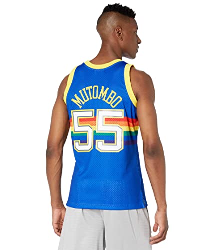 Mitchell & Ness mens Nba Swingman Road Jersey Nuggets 91 Dikembe Mutombo