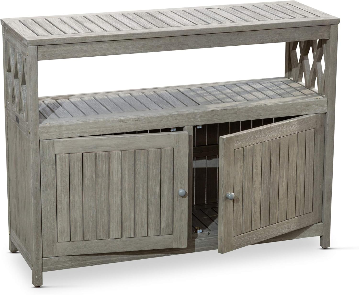 DTY Outdoor Living Longs Peak Eucalyptus Sideboard, Driftwood Gray