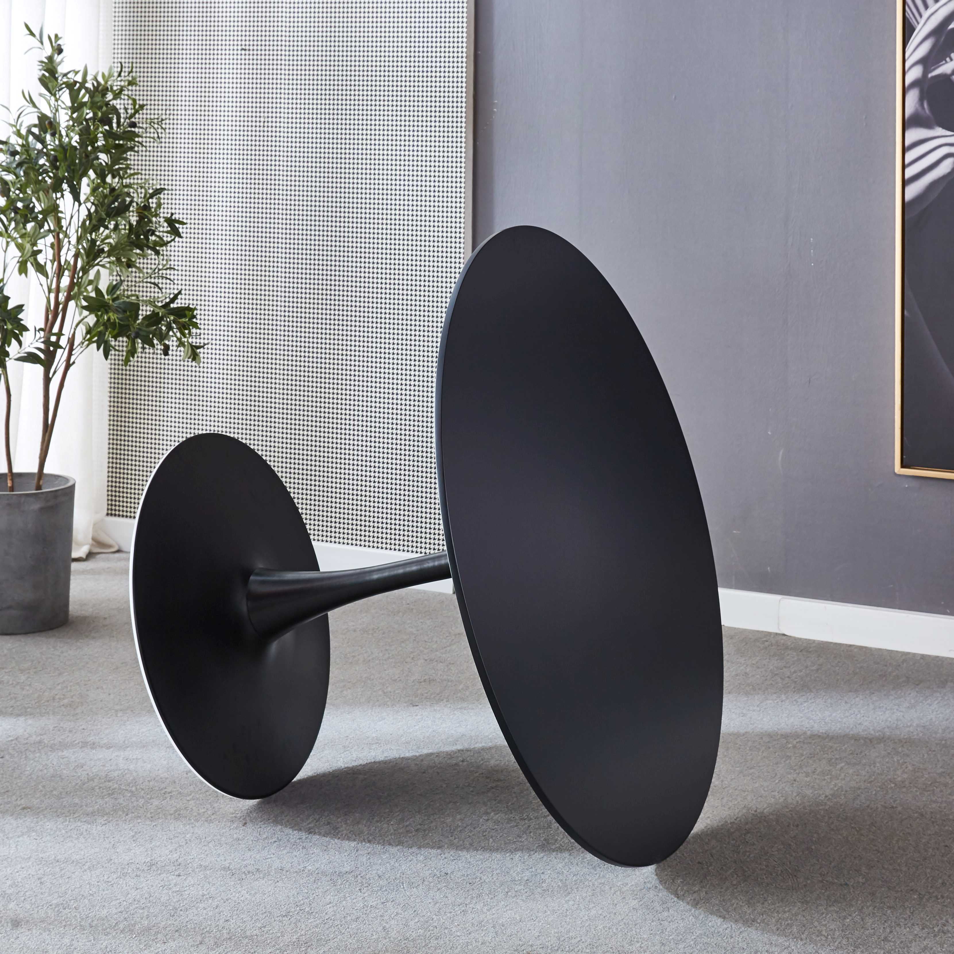 Elegant Black Tulip Dining Table - Upgrade Your Dining Space