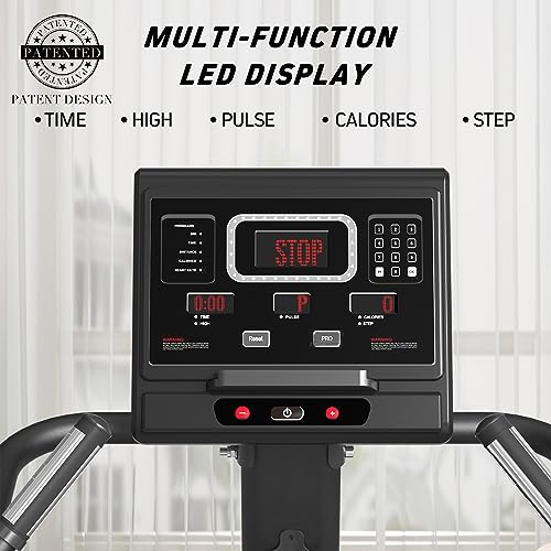 Stepper Machine, GMWD Stair Stepper with LED Screen, Commercial Grade Stair Climber Exercise Machine for Home with 15 Resistance Levels, 441LBS, 24-164 Steps/Minute, SS02