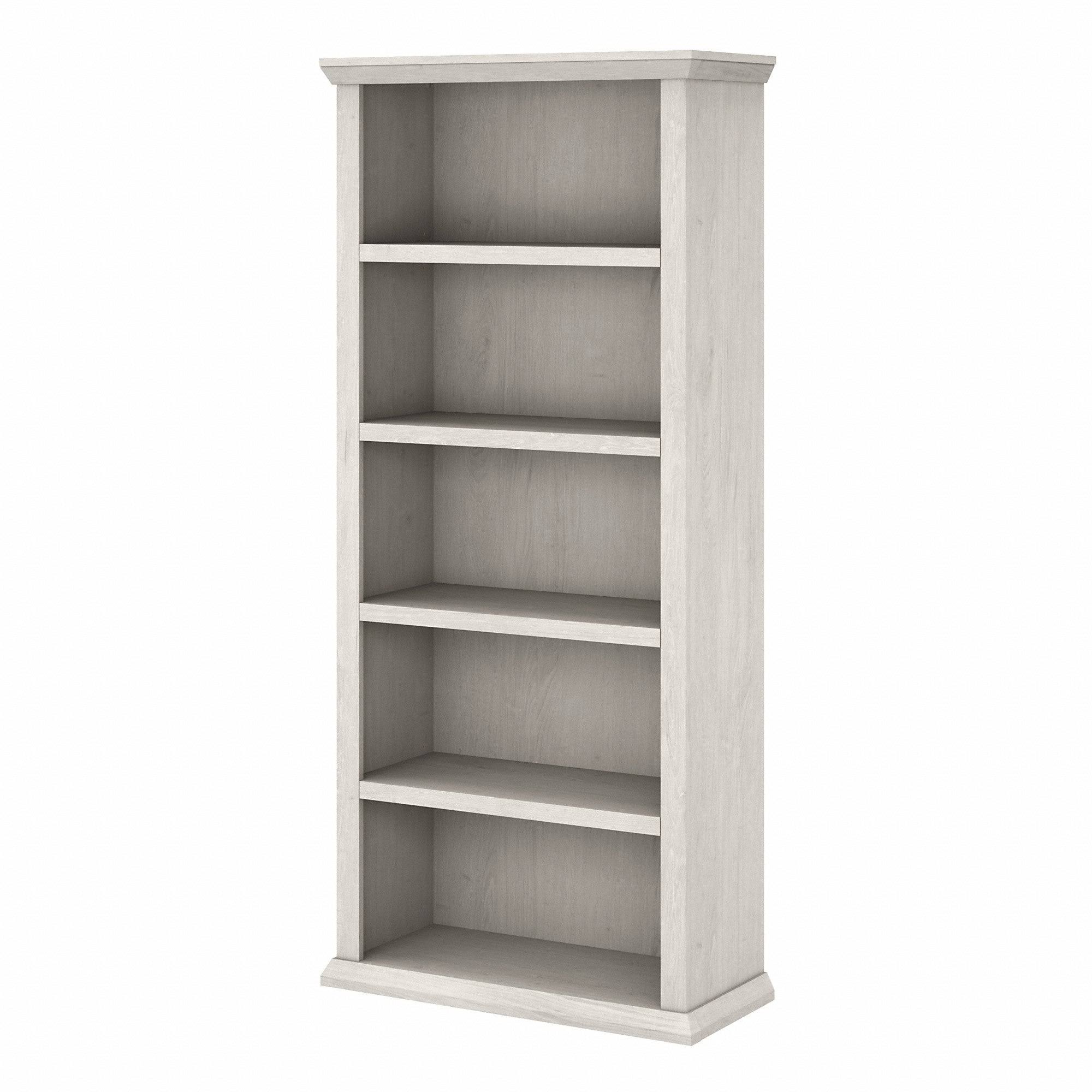 Bush Furniture Yorktown Tall 5 Shelf Bookcase, Reclaimed Pine