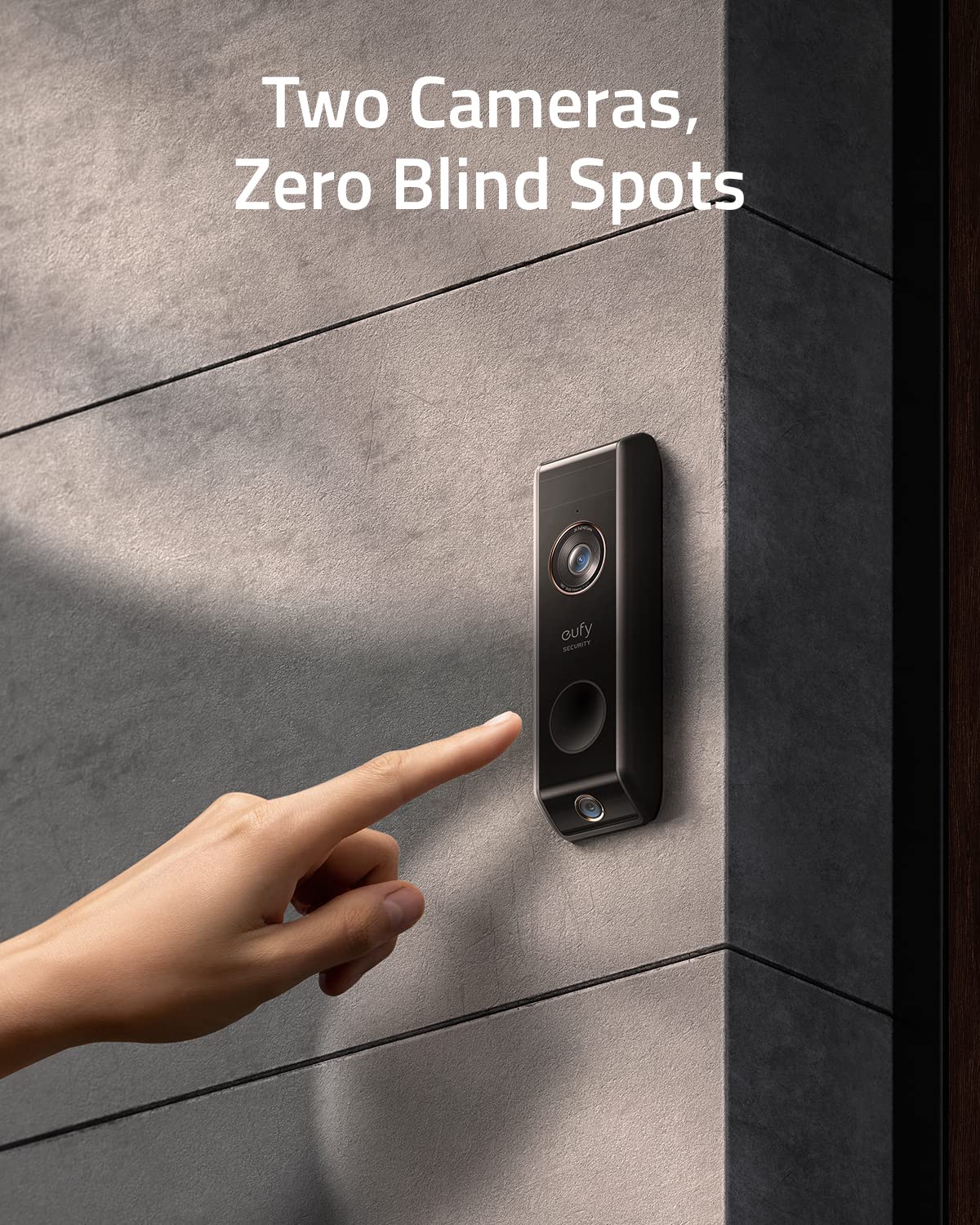 eufy Security Video Doorbell Dual Camera (Battery-Powered) with HomeBase, Wireless Doorbell Camera, Dual Motion and Package Detection, 2K HD, Family Recognition, No Monthly Fee, 16GB Local Storage
