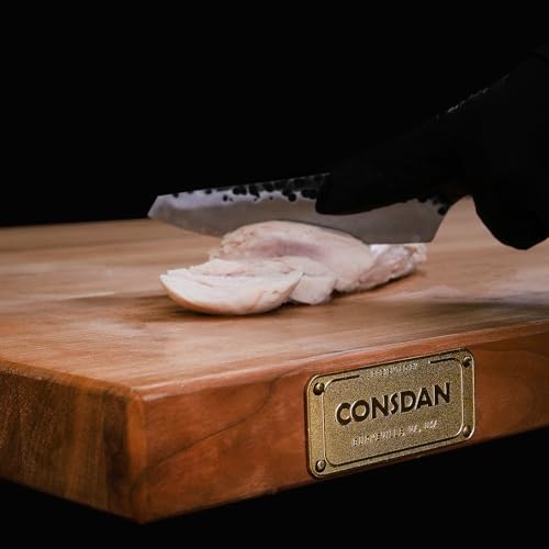 CONSDAN Butcher Block Counter Top, USA Grown Oak Solid Hardwood Countertop, Wood Slabs for Kitchen, Reversible, Both Side Polished, Prefinished with Food-safe Oil