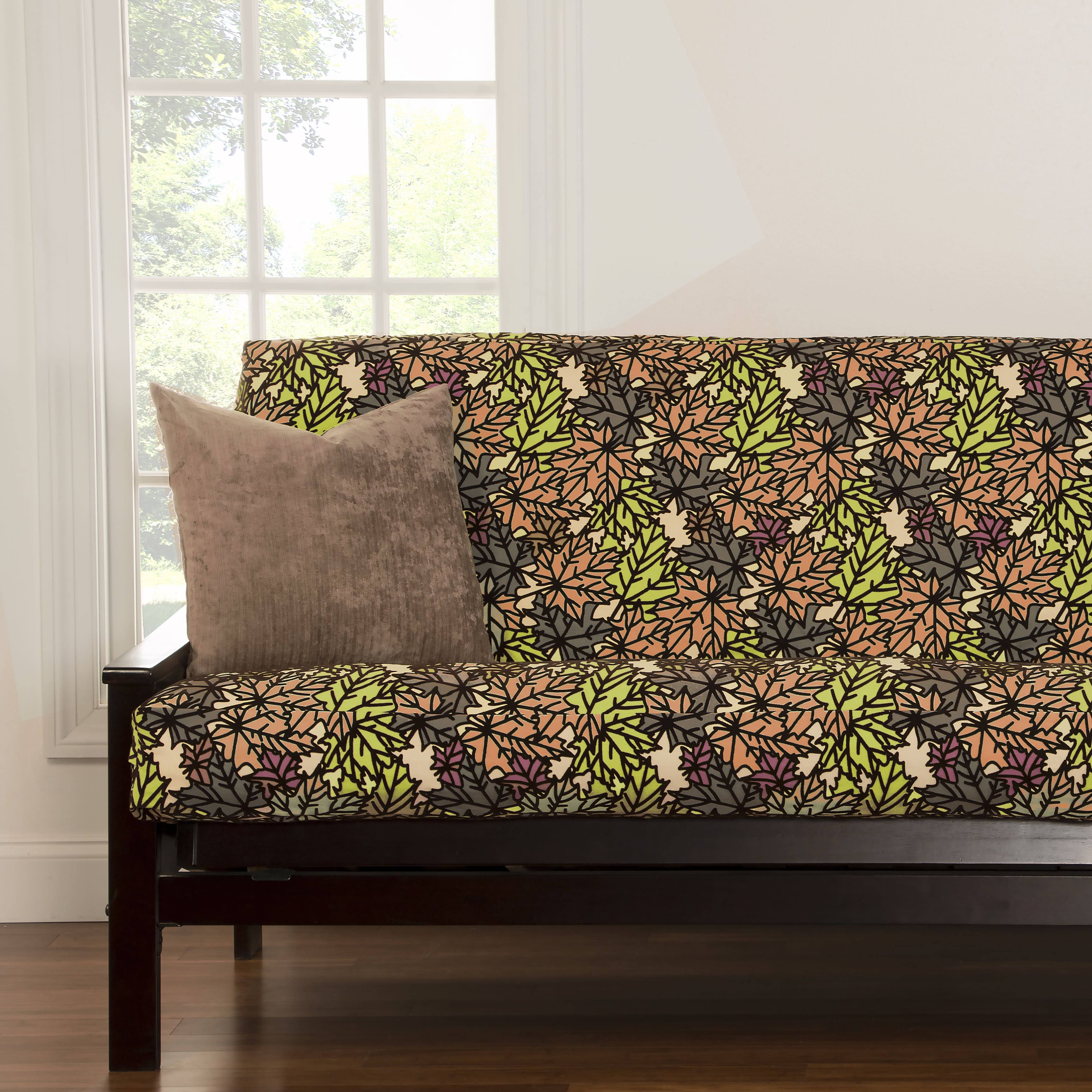 Siscovers Pressed Leaf Copper Full-Size Futon Cover