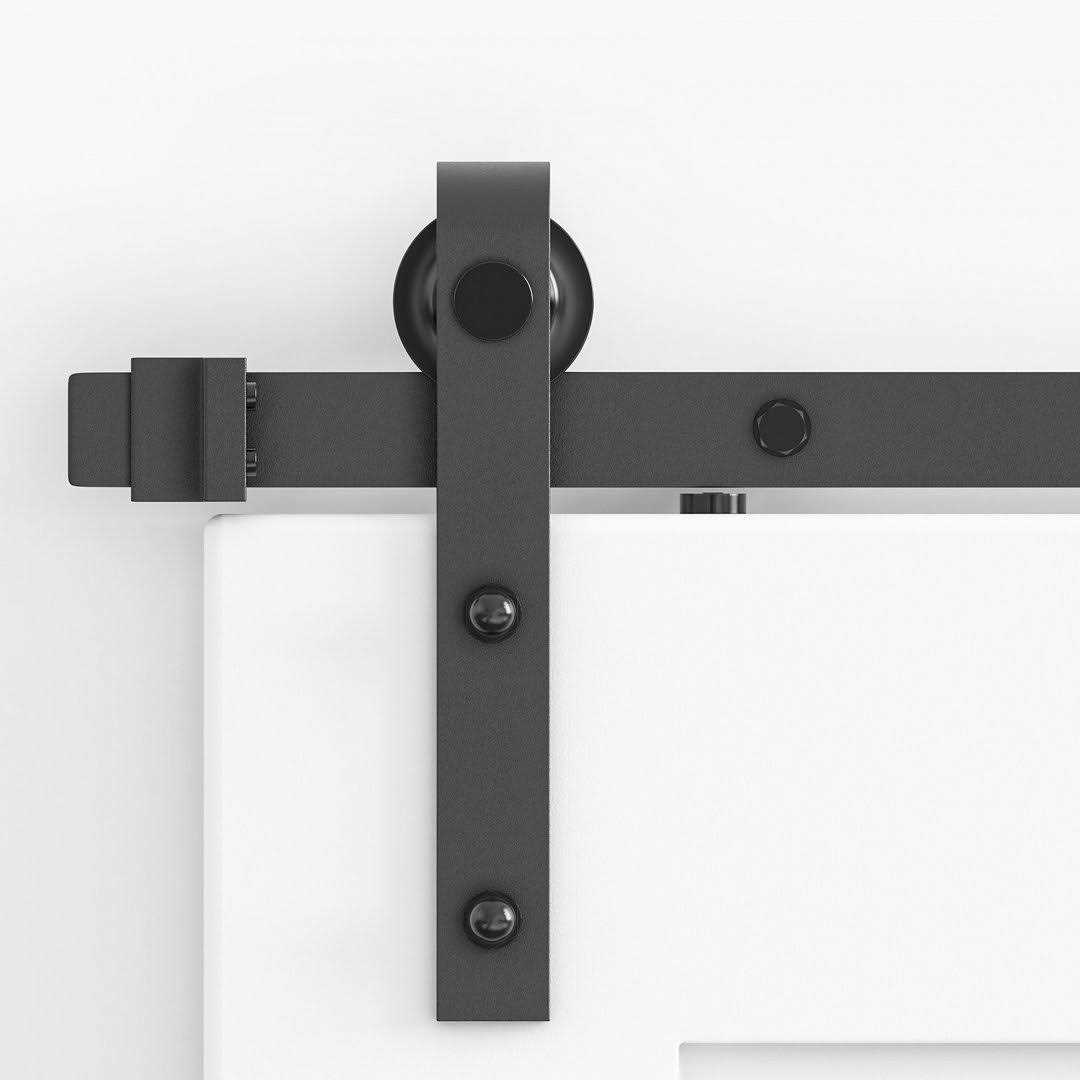 Antique Sliding Standard Single Track Barn Door Hardware Kit Lazio Track Length - Shop Hardware Tools Online Store