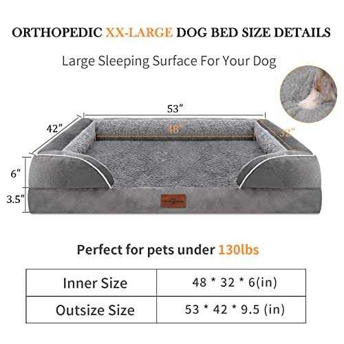 Comfort Expression Jumbo Dog Bed for Extra Large Dogs Waterproof Orthopedic Dog Bed - Pet Supplies online store