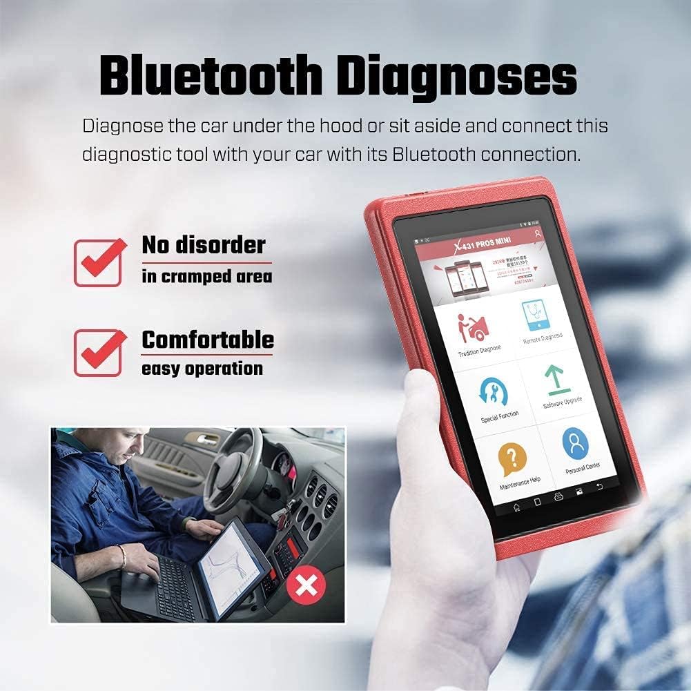 2022 Model LAUNCH X431 PROS Mini 3.0 (Same Function as X431 V+) Bi-directional Scan Tool OE-Level Full System Automotive Diagnostic Scanner 31+ Service ECU Coding Oil Reset ABS Bleeding, Free Update