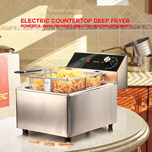 TOPKITCH Electric Deep Fryer Countertop Deep Fryer with Basket