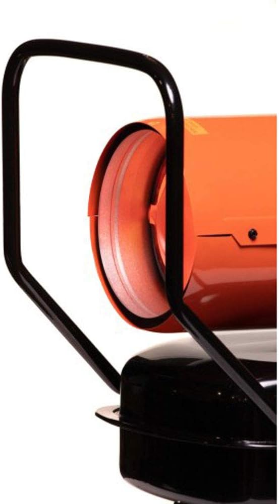 HF215K Portable Home, Jobsite, Construction Site Forced Air Kerosene/Diesel Salamander Torpedo Space Heater with Thermostat Temperature Control, 215,000 BTU, orange