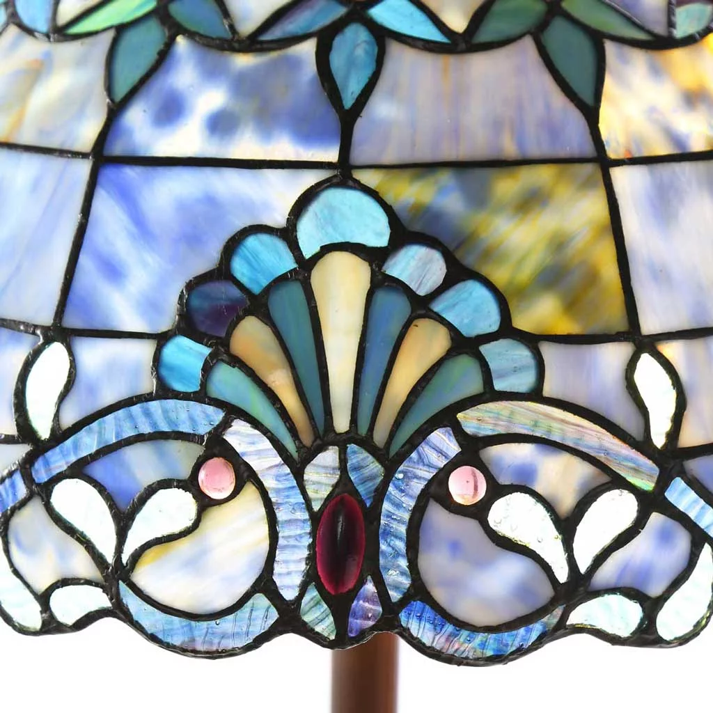 River of Goods Blue Allistar 64"H Stained Glass Floor Lamp