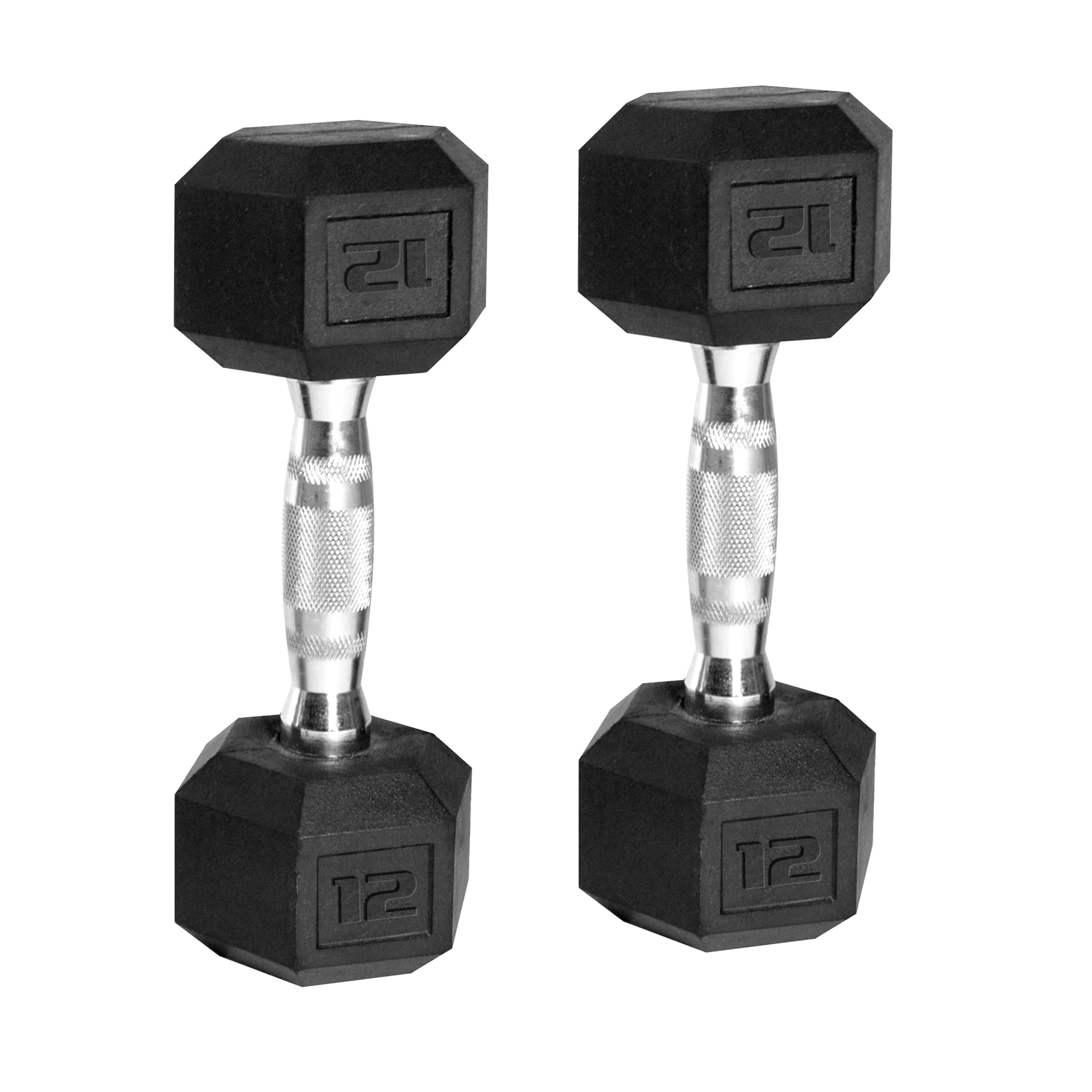 CAP Barbell, 20lb Coated Rubber Hex Dumbbell, Pair