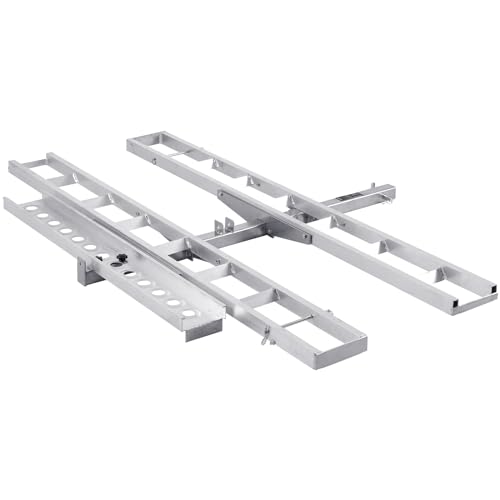 VEVOR Motorcycle Carrier, 2-Bike 600 LBS Aluminum Motorcycle Carrier Hitch Mount, Loading Ramp, Scooter Dirt Bike Trailer Hauler, Ratchet Straps and Stabilizer, for Car, Truck with 2" Hitch Receiver