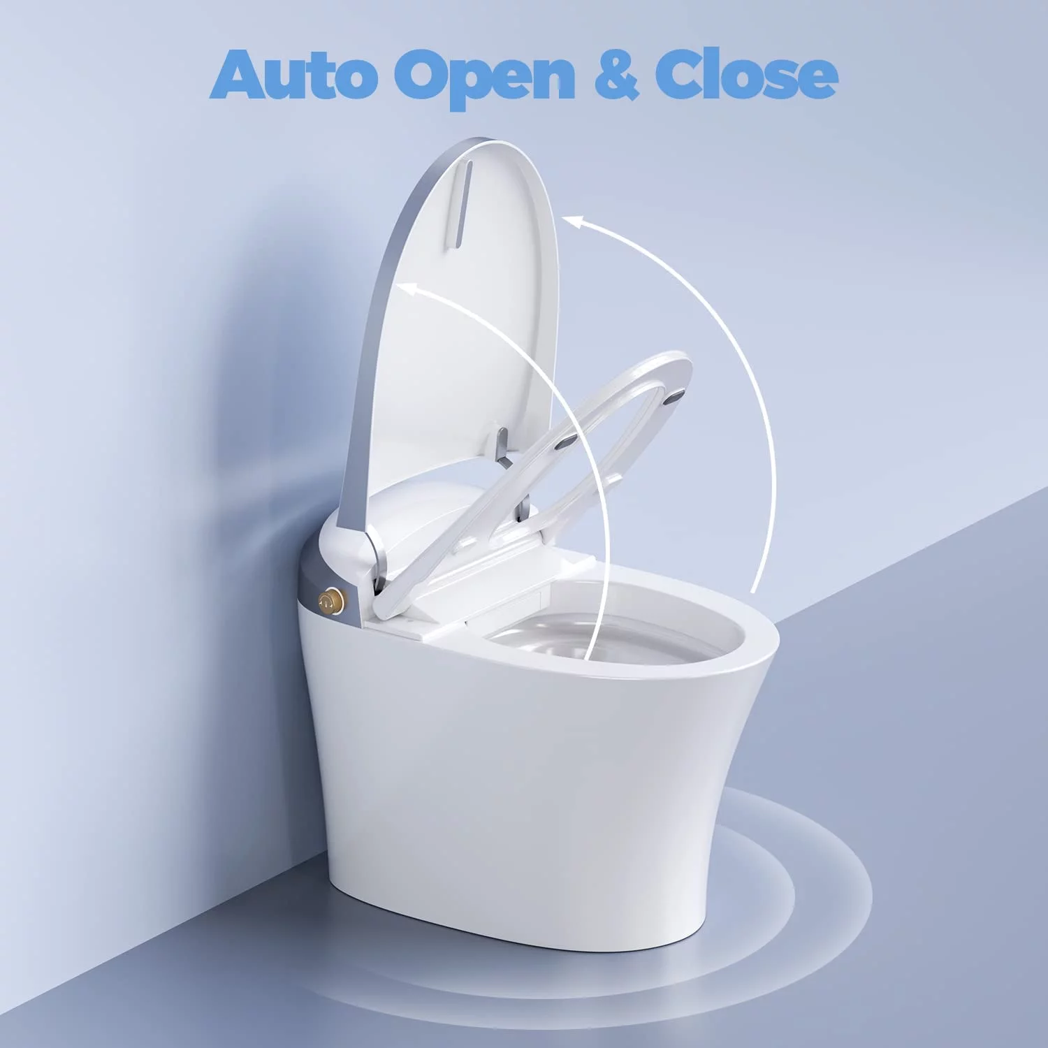 HOROW Smart Toilet, Heated Bidet with Dryer & Warm Water, Heated Seat, Auto Close Toilet Seat, Modern Tankless Toilet with Remote Control, HR-T20Y