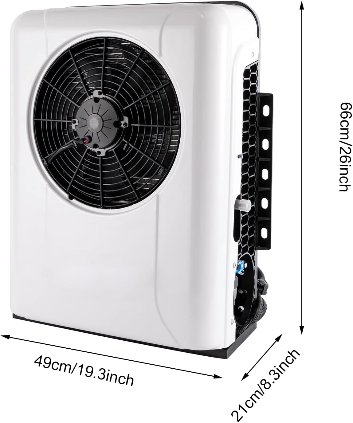 12V 6800 BTU Truck Cab Air Conditioner Split AC Fits Semi Truck Bus RV Caravan, 2V RV Air Conditioner System Split Universal Mini Split A/C System Unit 6800BTU Fits Auto Mini Bus Trucks