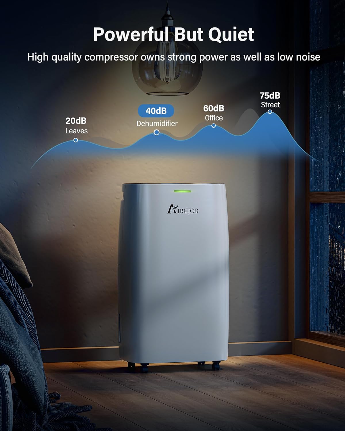 32-Pint Dehumidifier for Basement and Large Room - 2000 Sq. Ft, Quiet Dehumidifier for Large Capacity Room Home Bathroom Basements - Auto Continuous Drain Remove Moisture with Child Lock