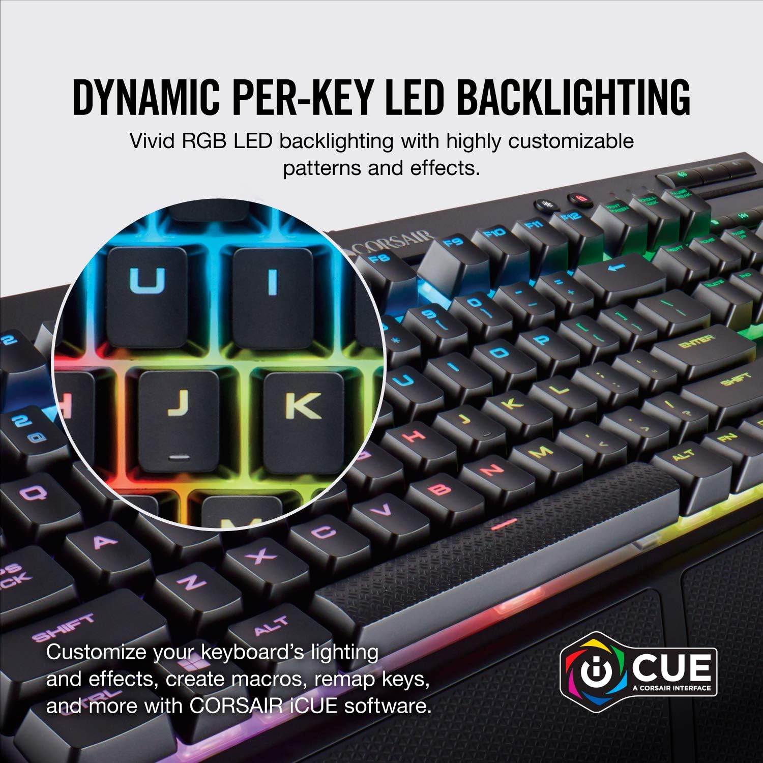 CORSAIR - K68 RGB Mechanical Gaming Keyboard RGB Backlit Cherry MX Red Switch - Black