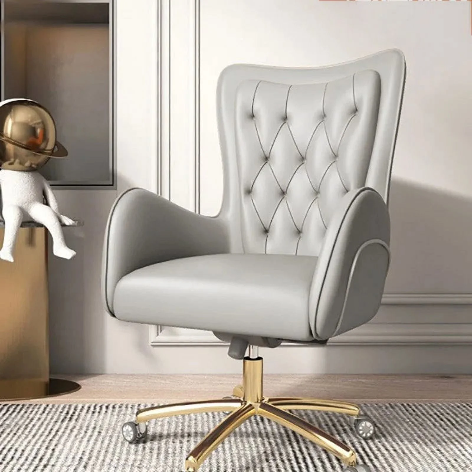 Design Mobile Desk Chair Computer Ergonomic Reading Throne Leather Chair Accent Portable Fishing Chaise Bureau Furniture T50BY
