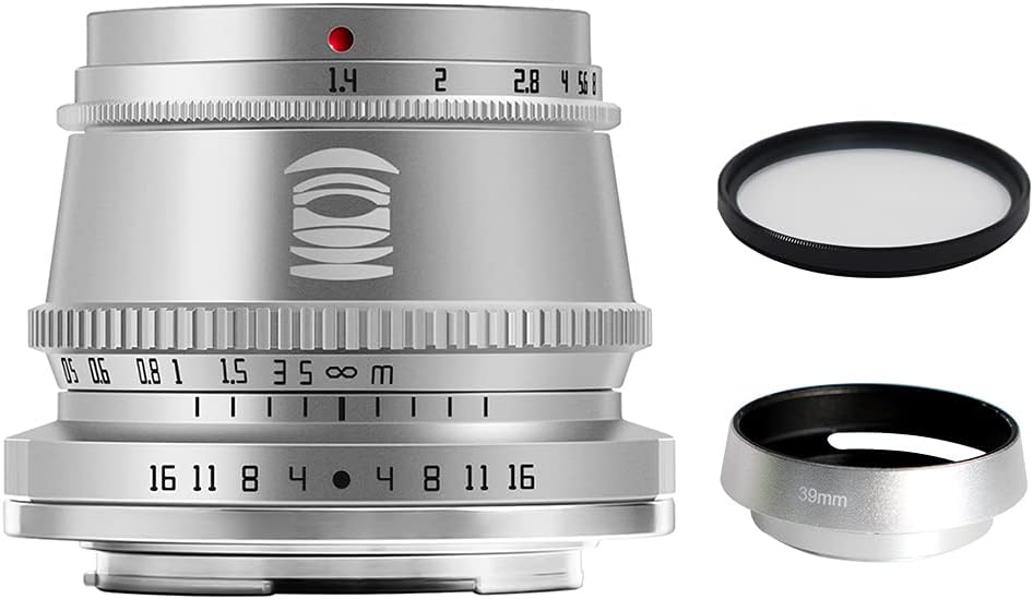 TTArtisan 35mm F1.4 APS-C Format Large Aperture Manual Focus Fixed Lens for Fuji X Mount Cameras Black X-PRO1 X-PRO2 X-E1 X-E2 X-E3 X-T10 X-T2 X-T3 X-T20 X-T30 X-T100 X-A1 X-A10 X-A2 X-A3 X-A5