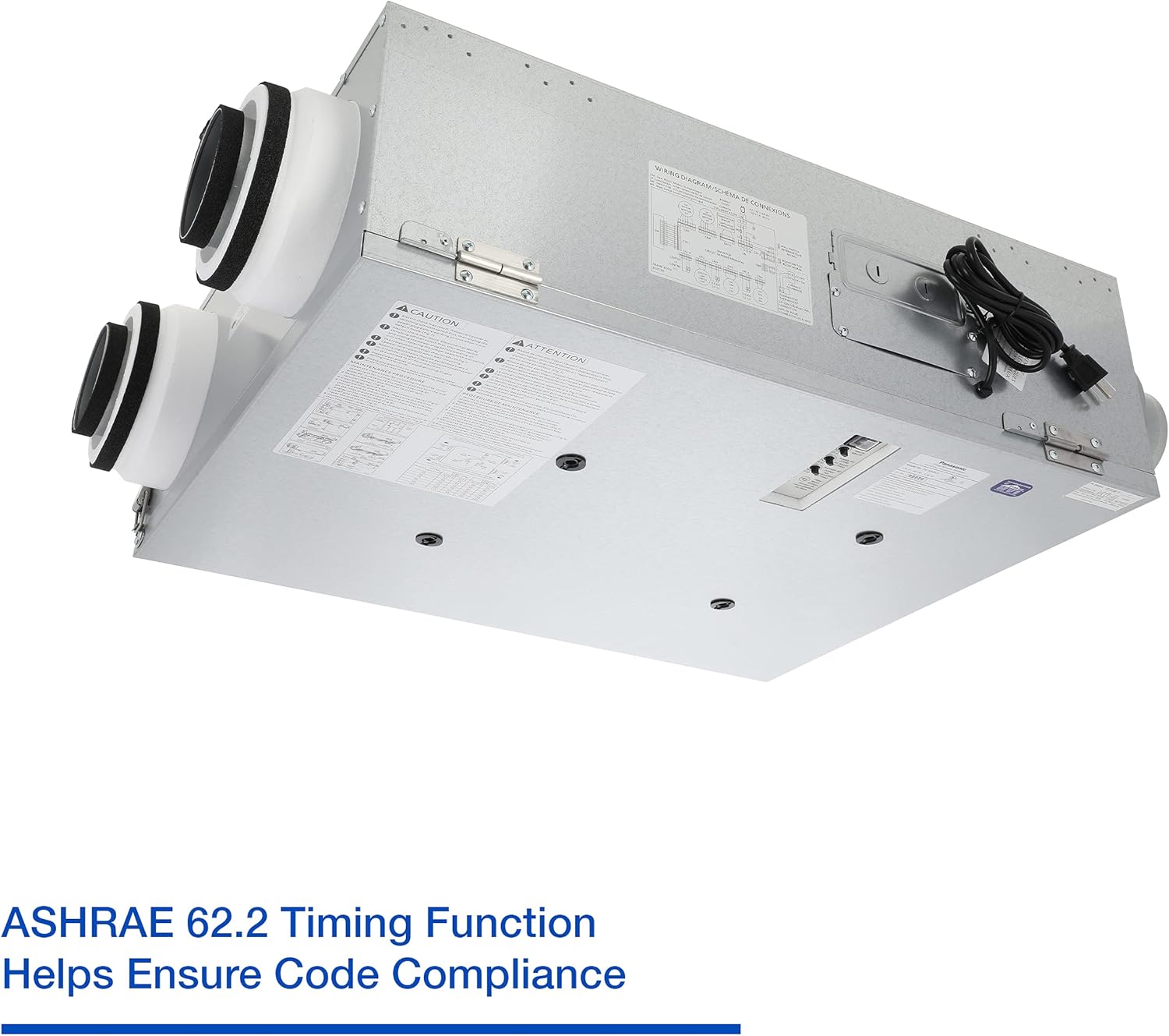 Panasonic FV-10VEC2 Intelli-Balance 100 Balanced Air Solution ERV, 50-100 CFM, Cold Climate