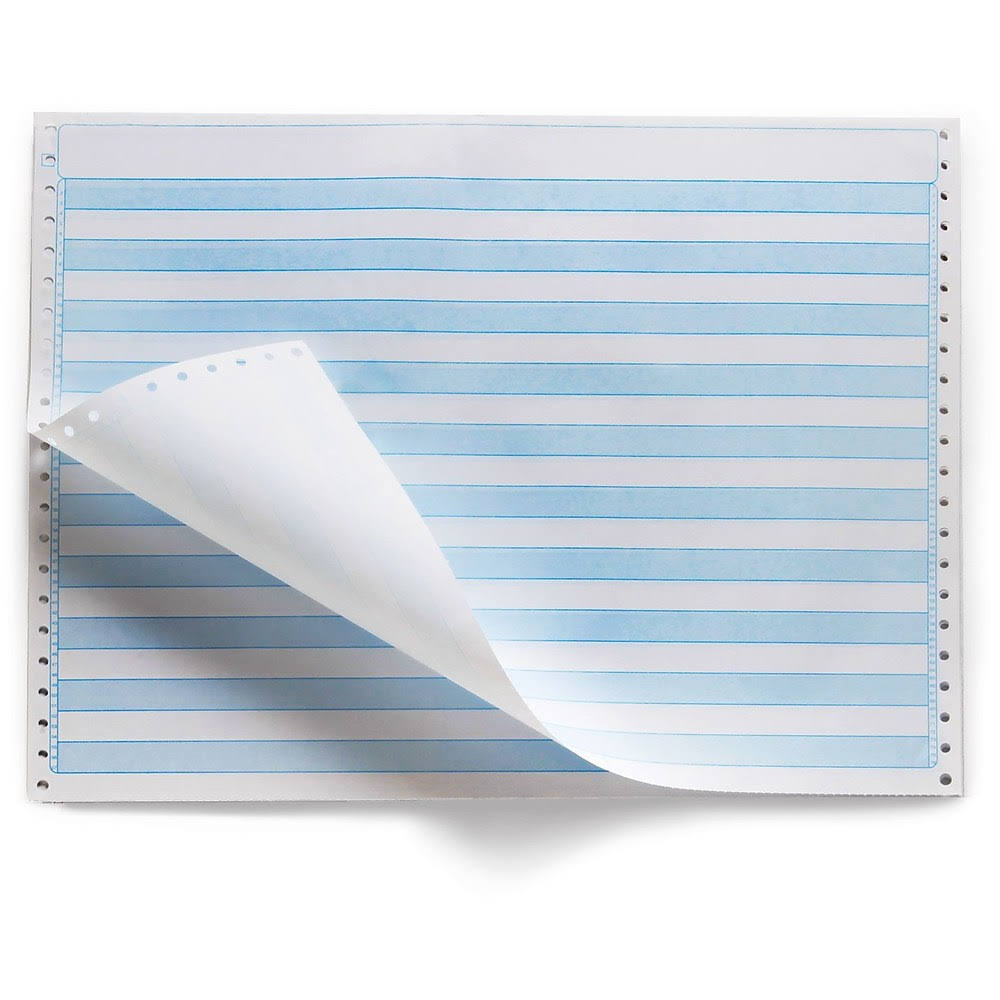 Staples Blue Bar Computer Paper, 14 7/8 inch x 11 inch, 15 lb.