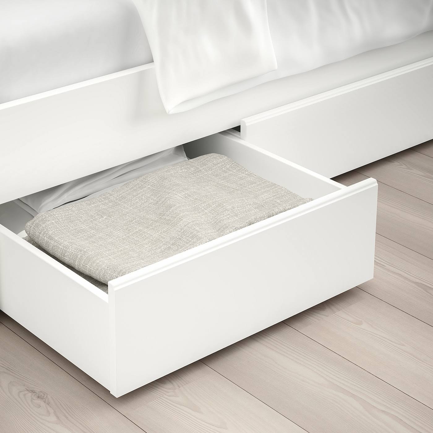 IKEA - SONGESAND Bed Frame with 2 Storage Boxes, White, Twin