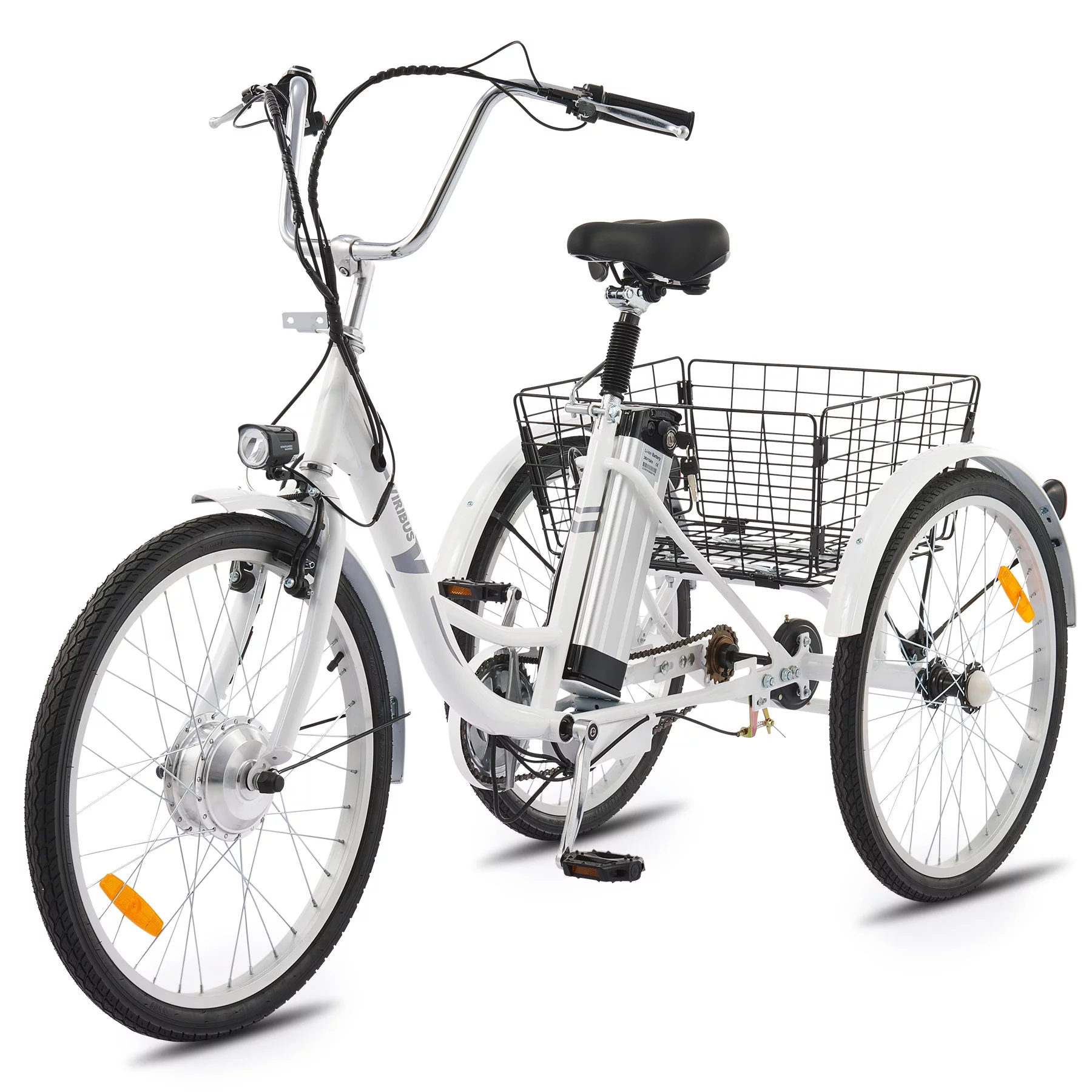 26 Electric Tricycle for Adults 3 Wheel Electric Bike 250W Electric Trike Black