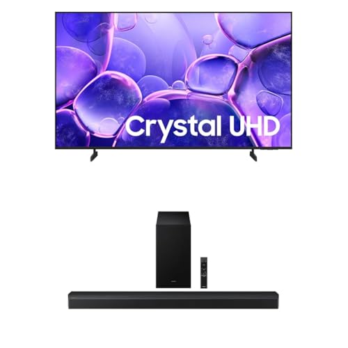 Samsung 43-Inch Class Crystal UHD U8000F 4K Smart TV (2025 Model) Endless Free Content, Crystal Processor 4K, MetalStream Design, Knox Security, Alexa Built-in