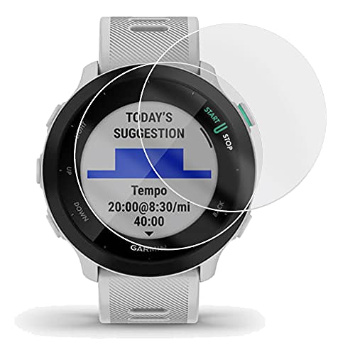 Garmin Forerunner 55 GPS Running Watch (Black) with 2-Pack Screen Protector Bundle