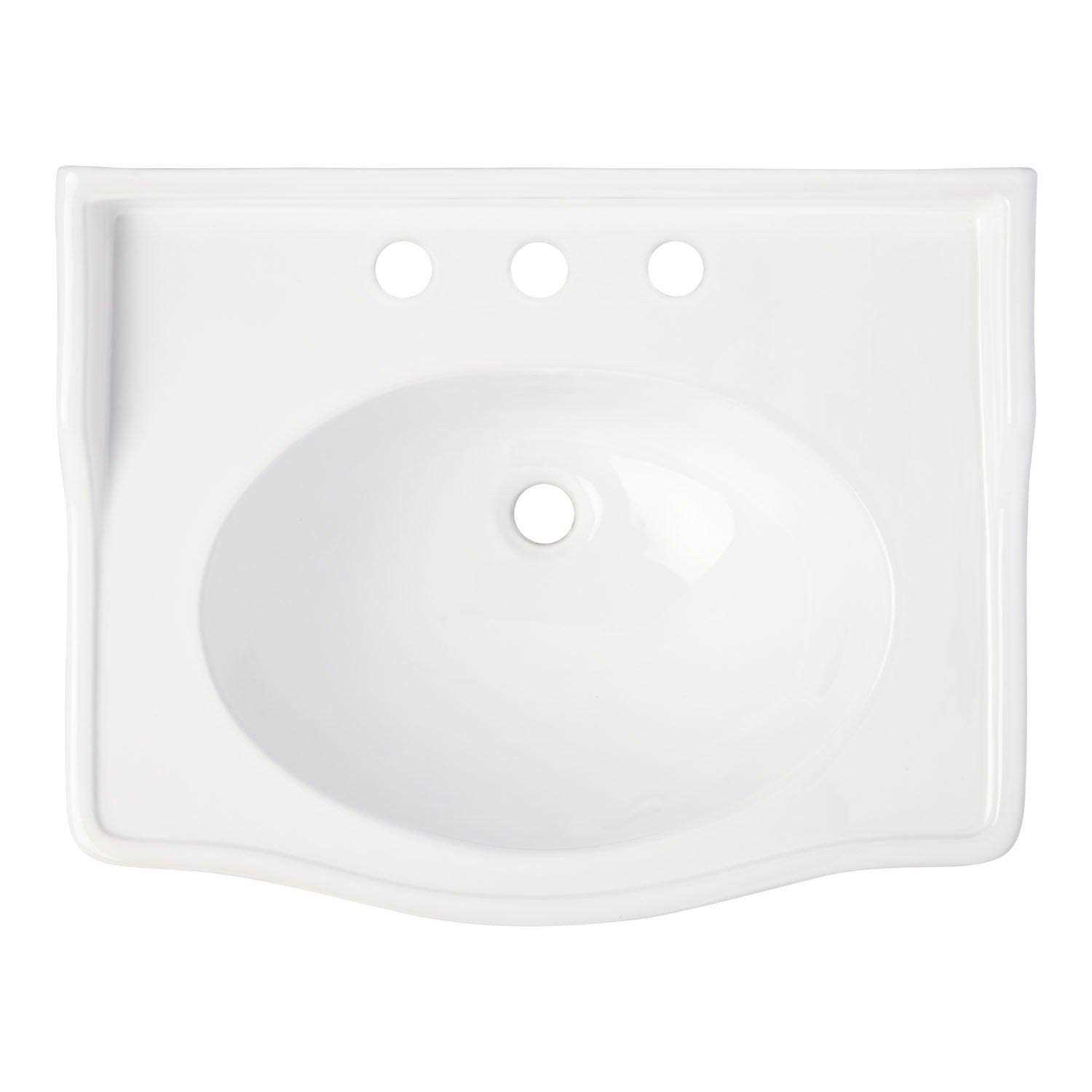 24 Cierra Porcelain Pedestal Bathroom Sink with Overflow Signature Hardware - Shop Hardware Tools Online Store