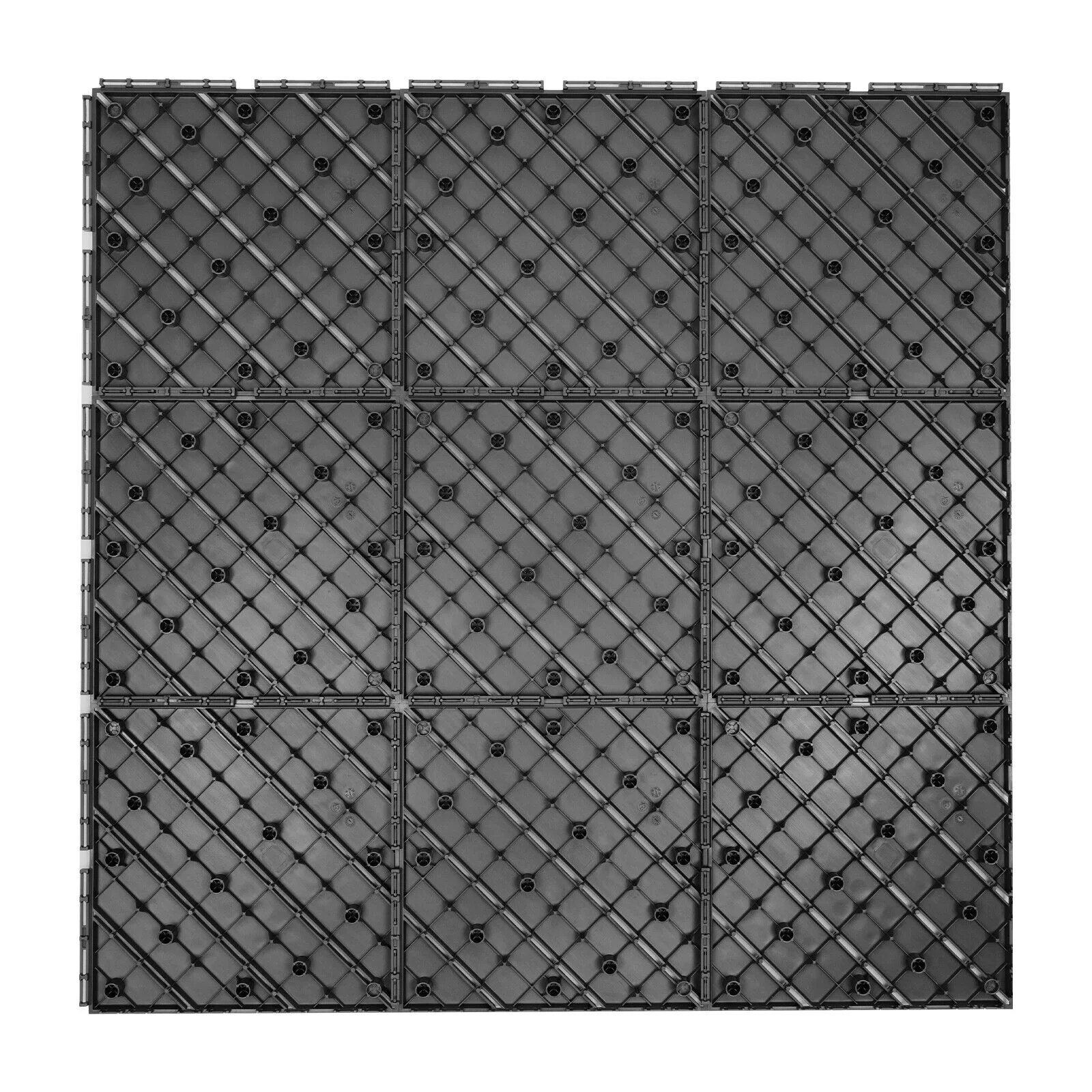 Modern 36PCS Interlocking Deck Tiles Floor Mount Plastic Composite Patio Deck Tiles 12”x12”