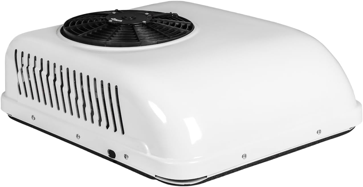 12V DC air conditioner，roof air conditioner are applicable to trucks, RVs, buses, excavators, campers, agricultural vehicles, etc. 12V air conditioner cold/hot function (12V)