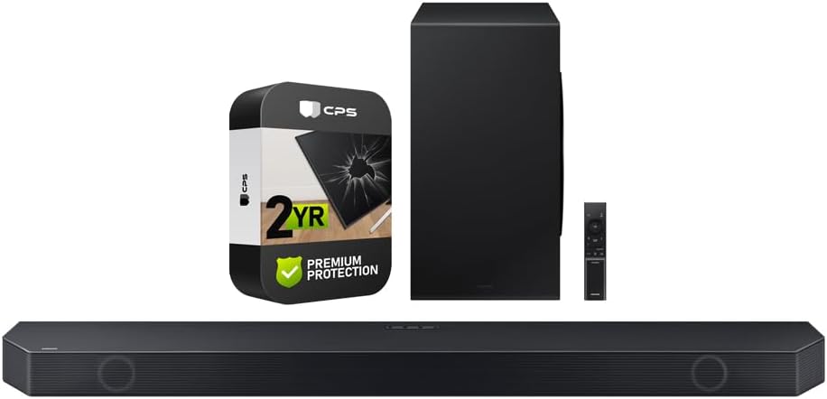 Samsung HW-Q900C/ZA Q-Series 7.1.2 ch. Wireless Dolby Atmos Soundbar with Q-Symphony Bundle with 2 YR CPS Enhanced Protection Pack