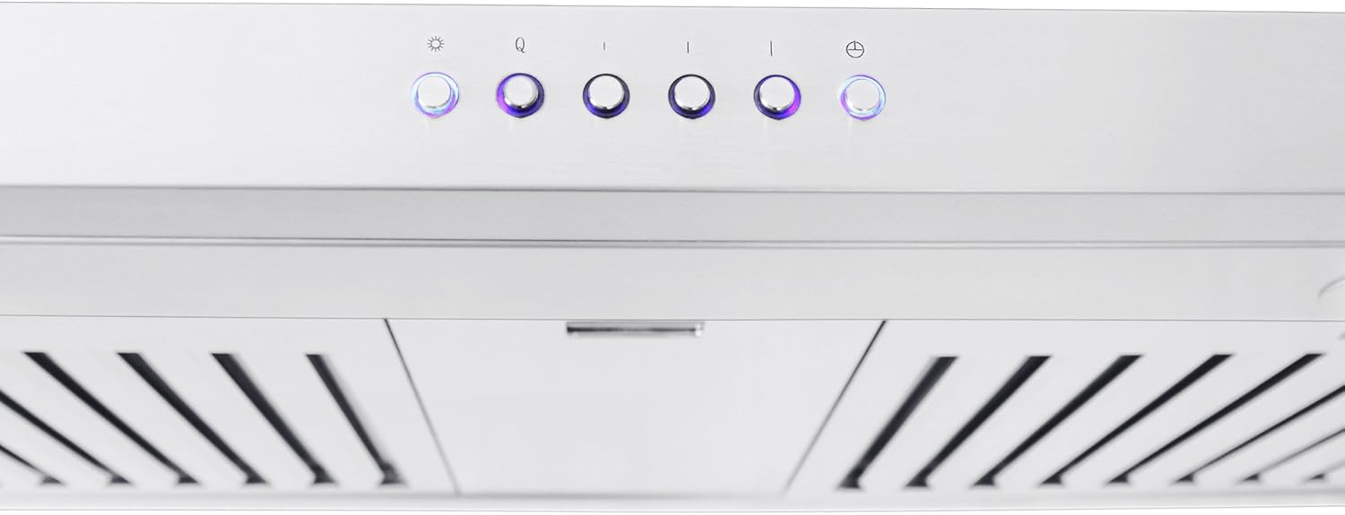 PROLINE 36-Inch Under Cabinet Range Hood, Ducted, 600 CFM, Stainless Steel, LED Lights, ULTRA-QUIET Blower Motor, 4 Speed, 3-Year Warranty, PLJW 185.36