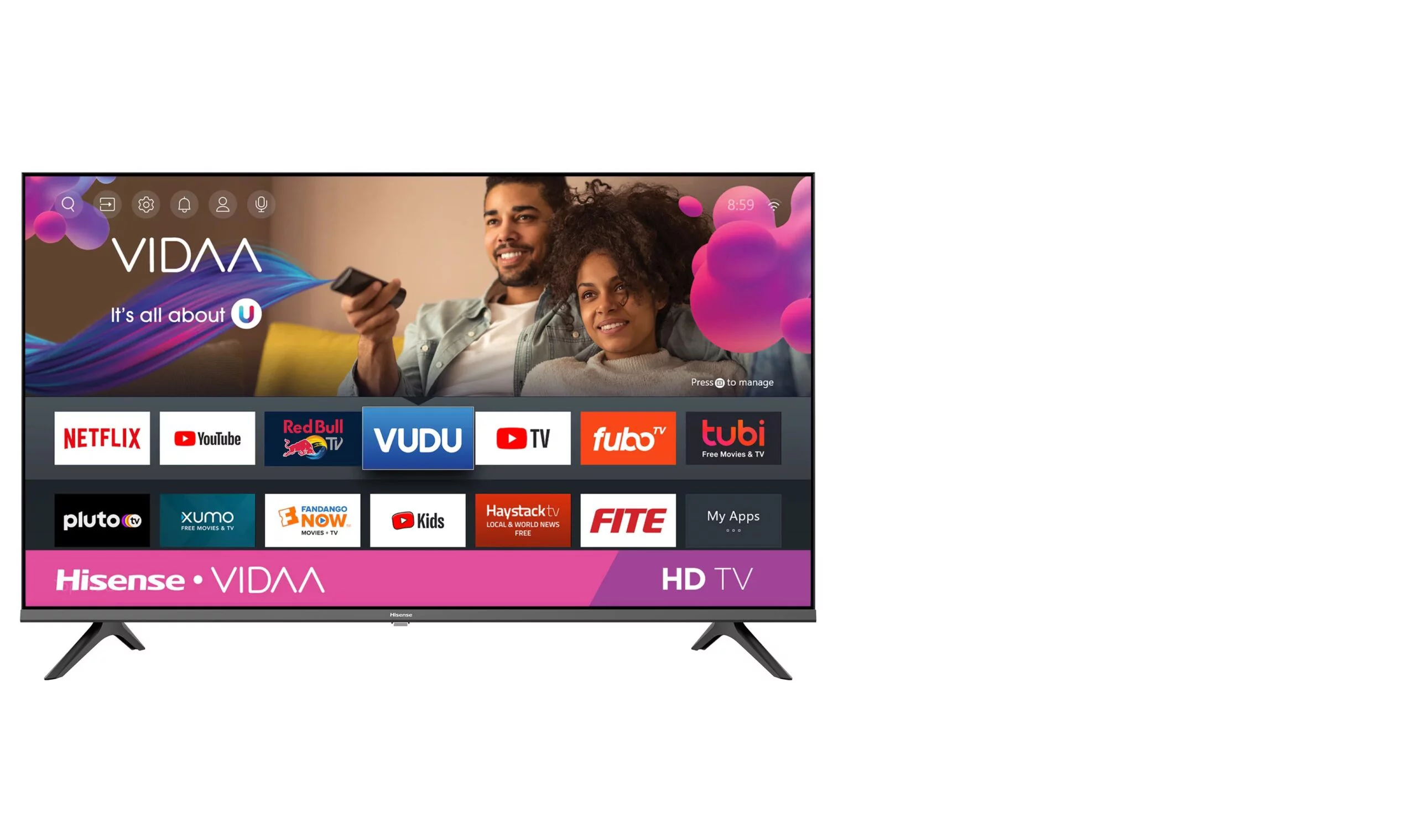 Hisense 32″ Class Led VIDAA A4 Series HD Smart TV 32A45GV