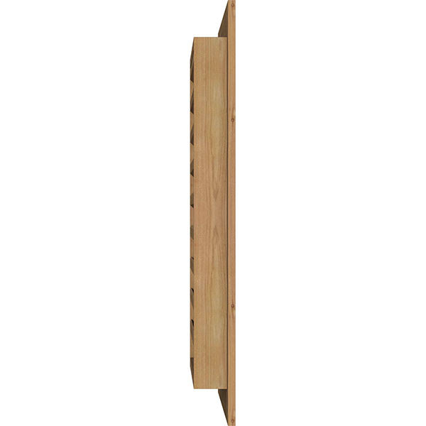 Ekena Millwork GVWVE12X2401SFUWR 12x22W x 24x22H Vertical Gable Vent (17x22W x 29x22H Frame Size): Unfinished, Functional, Smoot