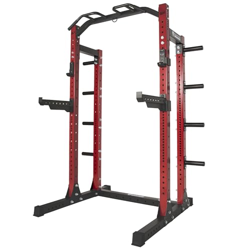 Power Rack Squat Stand, 1000 Pound Capacity 3“ x 3” for Home & Garage Gym with J-Hooks, Multiple Styles