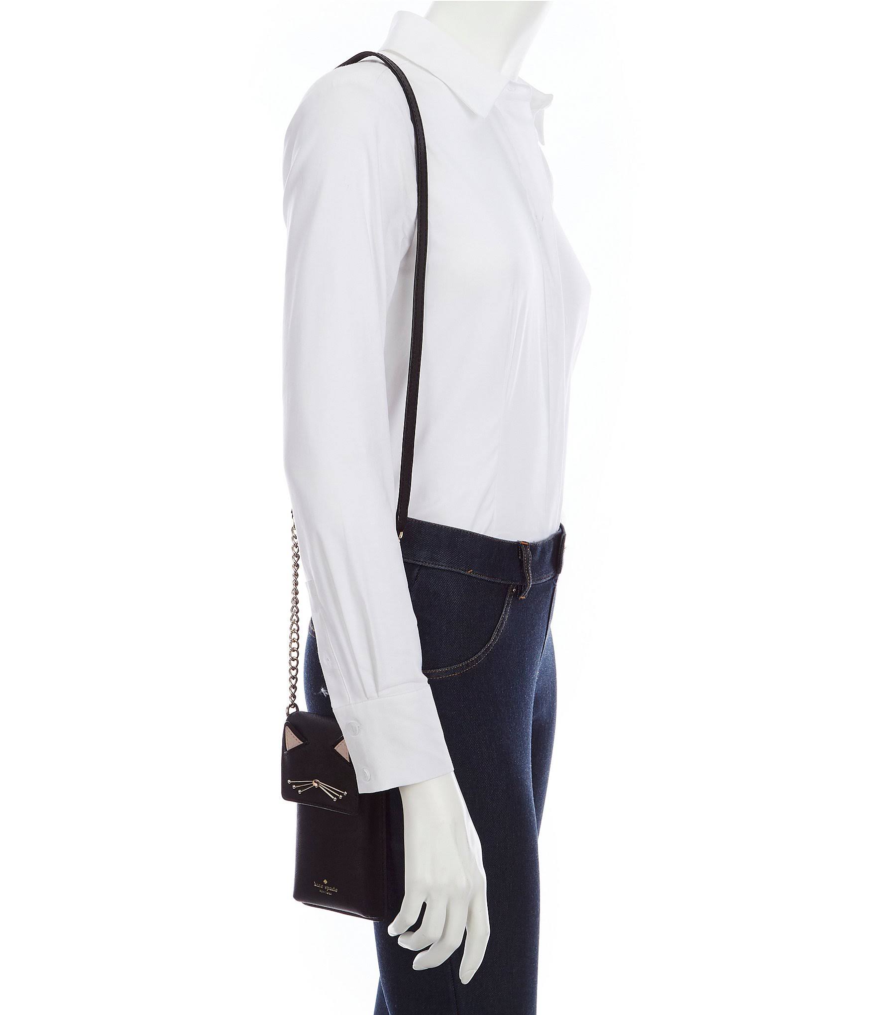 Kate Spade New York Cat North South Phone Crossbody - Black
