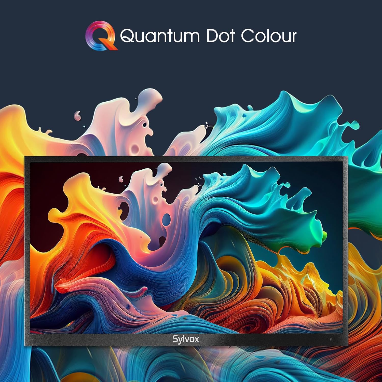SYLVOX Outdoor TV, 43'' QLED Smart TV, IP55 Waterproof, Dolby Atmos HDR 10, Voice Remote,1000nits Weatherproof Television, Chromecast Built-in for Deck, Patio or Garden(Deck Pro QLED 2.0)