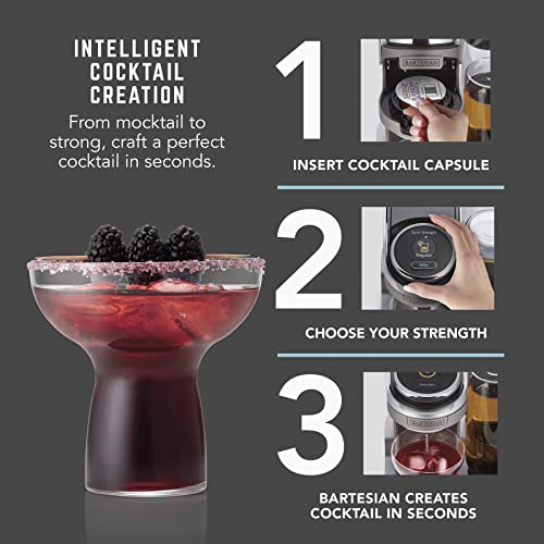 Bartesian Cocktail and Margarita Machine for The Home Bar with Push-Button Simplicity and an Easy to Clean Design