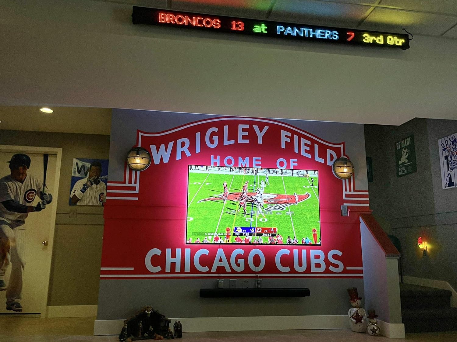Tickercom Skybox Game Day Home Sports Ticker 31-40-50 Inch LED Sign Live Content, Display Sports Scores, Odds, Breaking News Man Cave