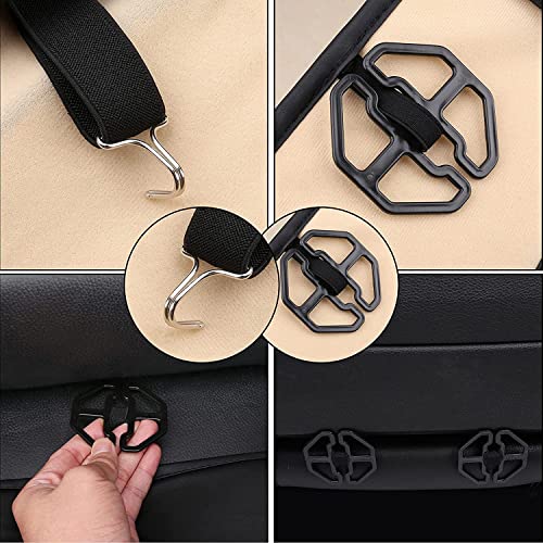 Coverado Seat Covers, Car Seat Covers Full Set, Black Car Seat Cover, Car Seat Covers Front Seats Back Seat Cover, Waterproof Car Seat Cushion,Leather Seat Cover Seat Protector Universal Fit Most Cars