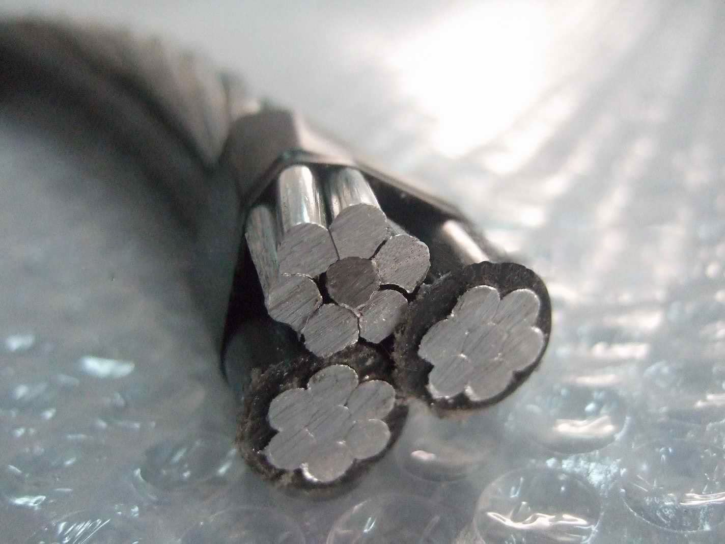 150' Nassau Cockle 2-2-4 Aluminum Triplex Overhead Service Drop Cable