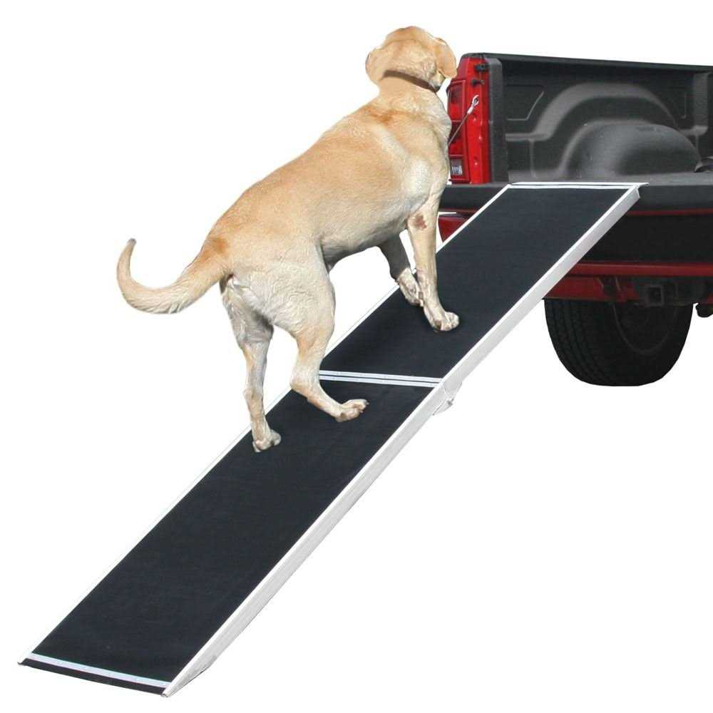 Lucky Dog 7 ft. Lightweight Extra Wide Folding Aluminum Pet Ramp - Pet Supplies online store