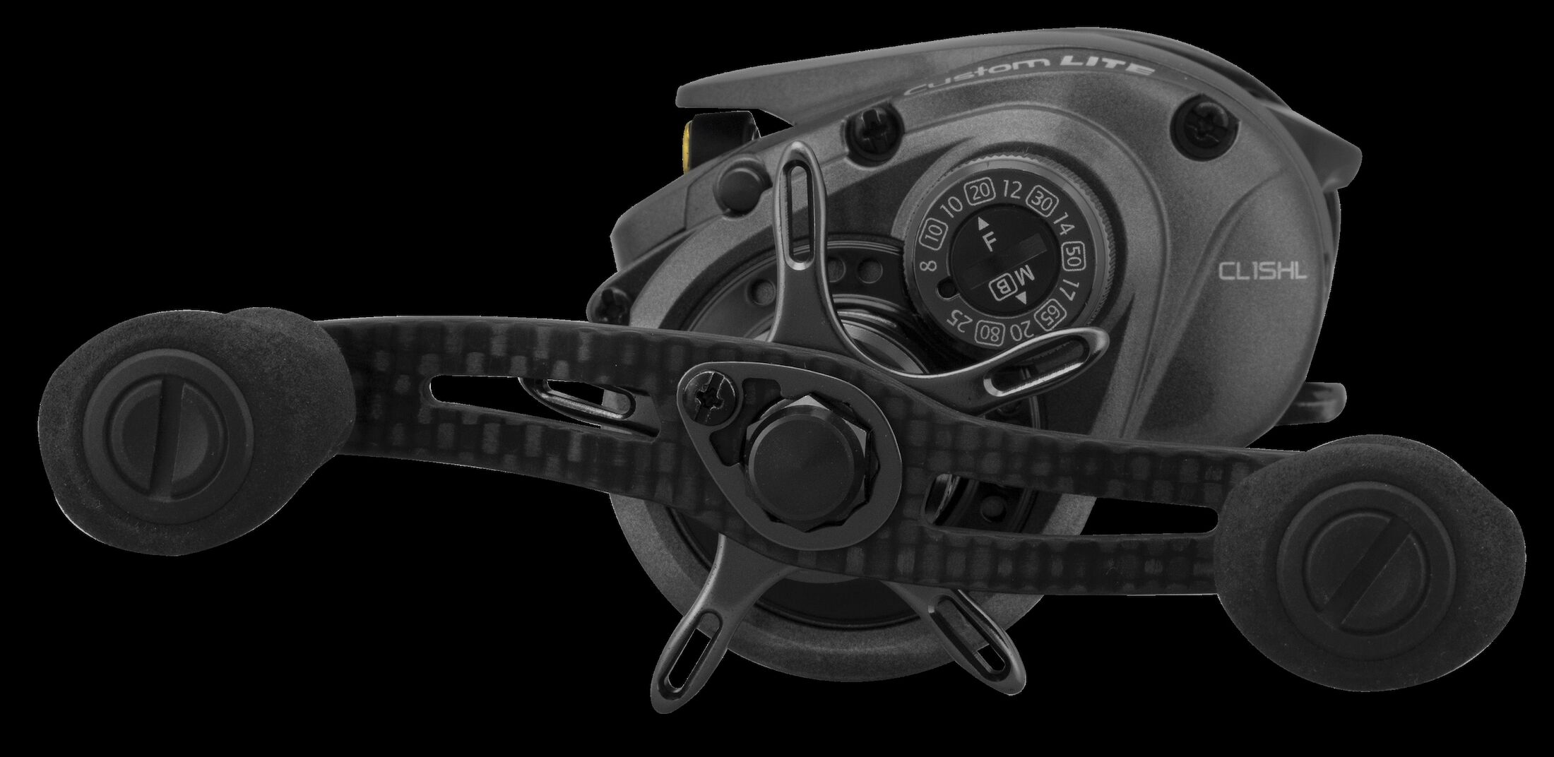 Lew's Custom Lite SLP Baitcast Fishing Reel, Left-Hand Retrieve, 7.5:1 Gear Ratio, 11 Bearing System with Stainless Steel Double Shielded Ball Bearings, Black