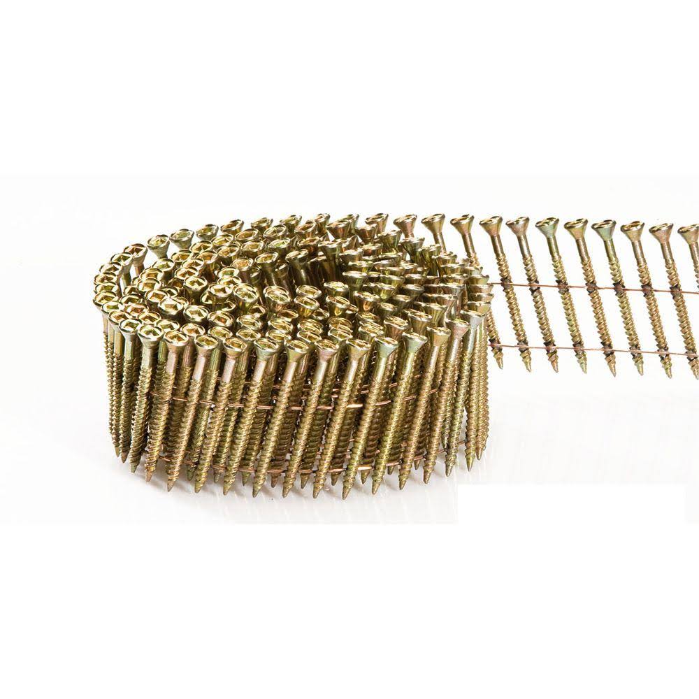 Scrail 3 in. x 0.113 in. 15 Degree Wire Coil Square Head Nail Screw Fastener