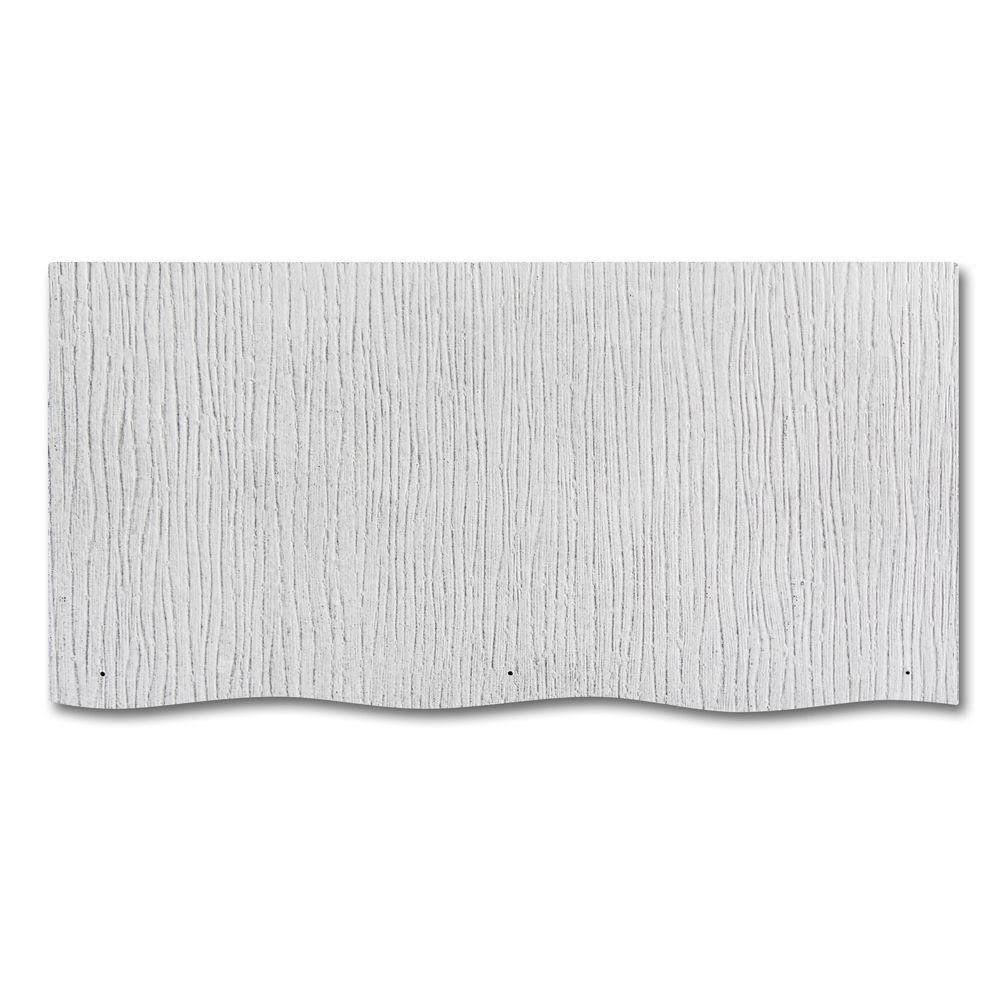 GAF WeatherSide Purity 12 in. x 24 in. Fiber Cement Wavy Shingle Siding 2214000WG